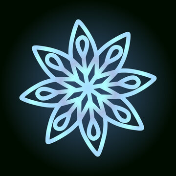 recommend clip art: beautiful snowflake for winter design, symbol of new year and christmas holidays.