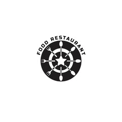 template logo, spoon icon vector logo, suitable for any type of food business