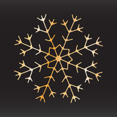 unique snowflake christmas vector design for brochure banner card sticker.