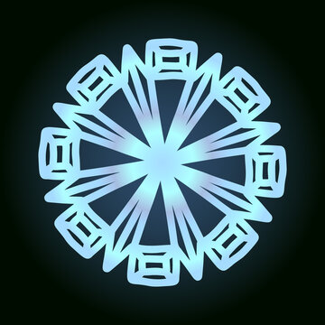 recommend clip art: beautiful snowflake for winter design, symbol of new year and christmas holidays.