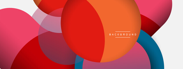 Creative geometric wallpaper. Minimal abstract background. Circles composition vector illustration for wallpaper banner background or landing page