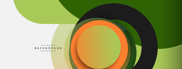Obraz premium Circle and round shapes abstract background. Vector illustration for wallpaper banner background or landing page