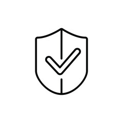 Insurance shield icon vector graphic