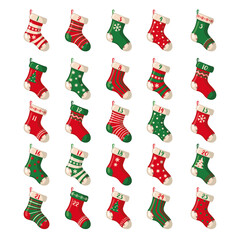 Christmas Advent calendar with funny Christmas socks.