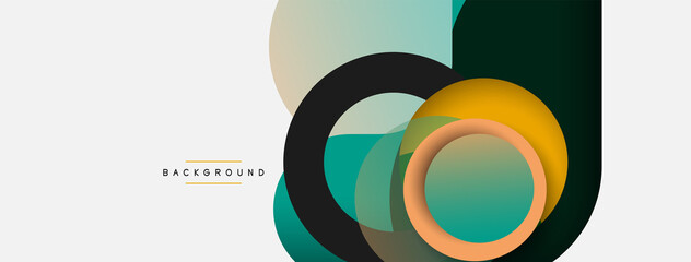 Creative geometric wallpaper. Minimal abstract background. Circles composition vector illustration for wallpaper banner background or landing page