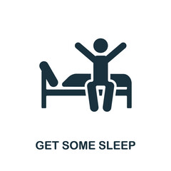 Get Some Sleep icon. Monochrome sign from home rest collection. Creative Get Some Sleep icon illustration for web design, infographics and more