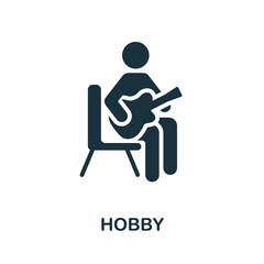 Hobby icon. Monochrome sign from home rest collection. Creative Hobby icon illustration for web design, infographics and more