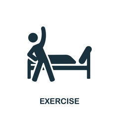 Exercise icon. Monochrome sign from home rest collection. Creative Exercise icon illustration for web design, infographics and more