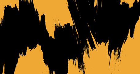 Abstract background wallpaper ink brush artwork _Zen Orange	
