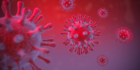 Corona Virus Coronavirus Epedemic Pandemic Covid-19 Concept. 3d render illustration