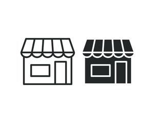 Shop icon. Web store symbol. Interface and application button sign. Vector illustration image.