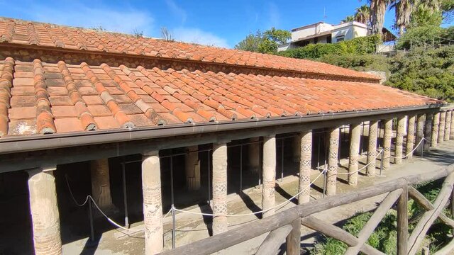 Pompei - Panoramica della Villa dei Misteri dalla rampa di accesso