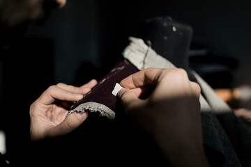 Tailor working on custom