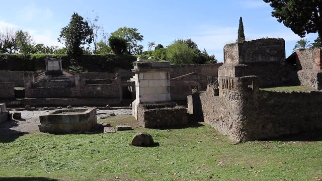 Pompei - Panoramica di Via delle Tombe dalla Necropoli di Porta Ercolano