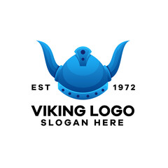 Viking Gradient Logo Design Template