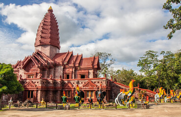 The Thai Temple Wat Phrai Phatthana in Sisaket Thailand Southeast Asia