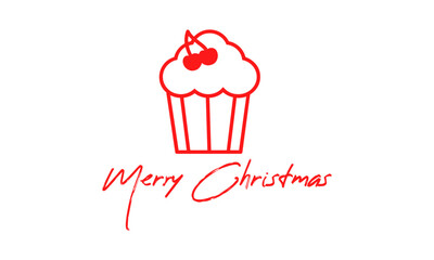 Merry Christmas design for print or use as poster, card, flyer or T Shirt