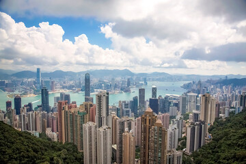 Fototapeta na wymiar Skyscrapers of Hong Kong