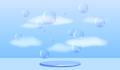 Theatre stage with nature decoration