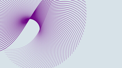 Animated colorful wavy line. Abstract geometric simple line rotate