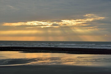 The seaside scenery and humanities are in Baishatun, Taiwan.
