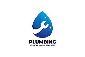 Water Mineral Plumbing Logo