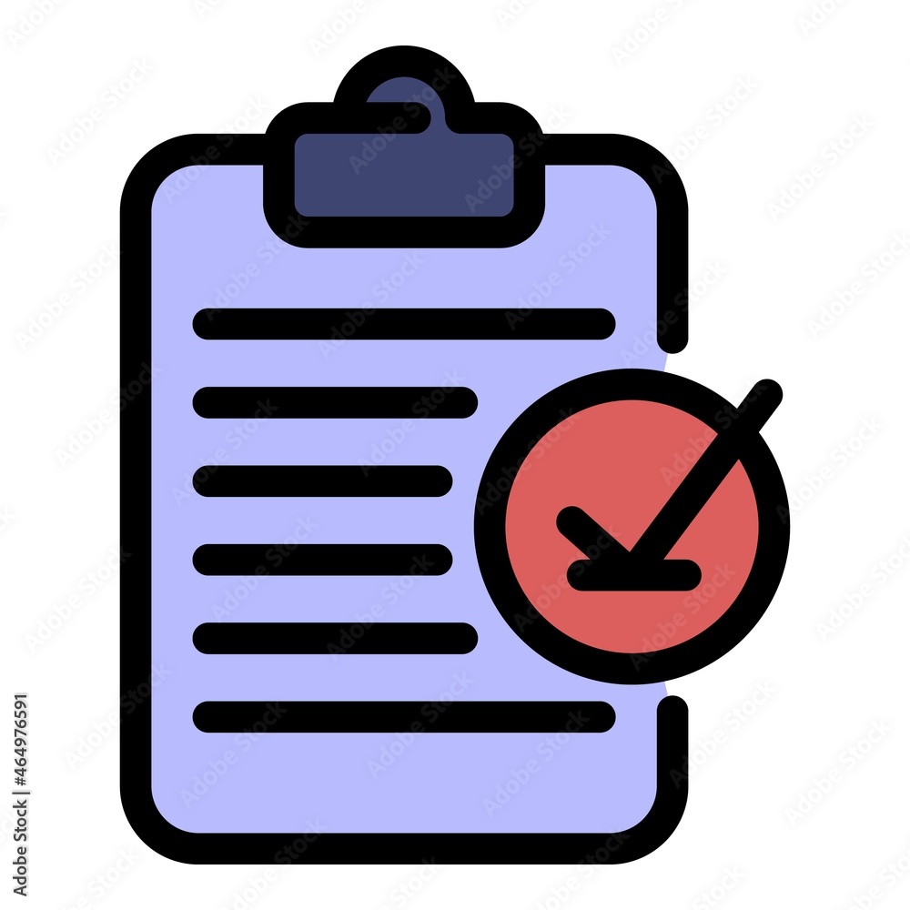 Poster summary analysis icon. outline summary analysis vector icon color flat isolated