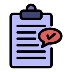 Fototapeta premium Checkboard icon. Outline checkboard vector icon color flat isolated