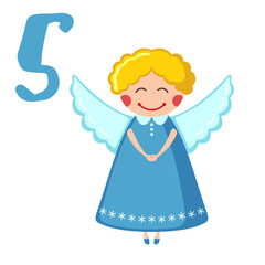 Christmas Advent calendar template in flat style.