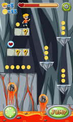 Lava Cave Platformer Game template