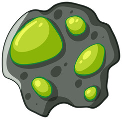 Fantasy comic planet isolated on white background