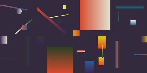 Bauhaus Abstract Vector Composition Design