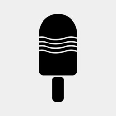 Ice cream icon vector illustration in solid style about summer, use for website mobile app presentation