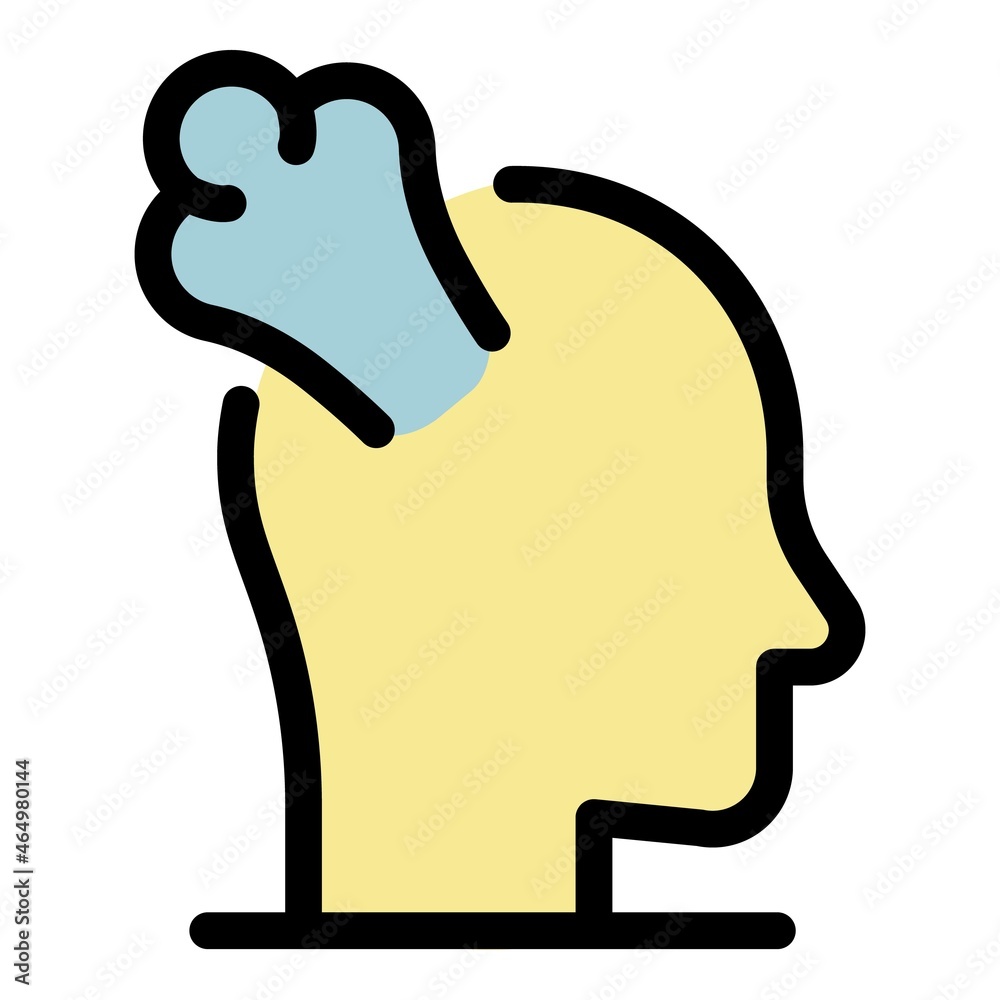 Wall mural stress vapor head icon. outline stress vapor head vector icon color flat isolated