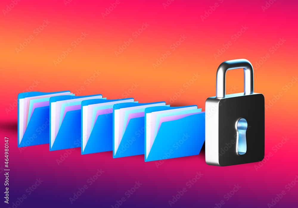 Aufkleber secure database concept. database security. data leakage protection. security of personal informatio