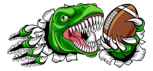 Dinosaur American Football Animal Sports Mascot © Christos Georghiou