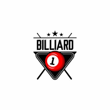 Vector Illustration Of Billiard Logo, Cafe, Restaurant And Bar Logo