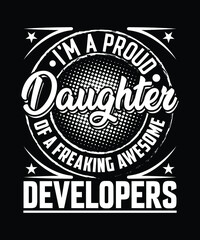 Daughter Developers T Shirt Design.