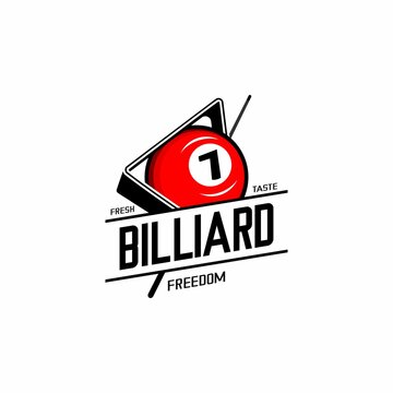 billiard, ball and stick logo illustration vector