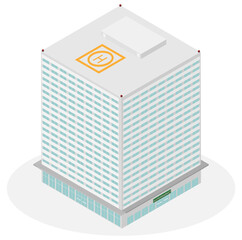 アイソメトリックな店舗のあるタワーマンション