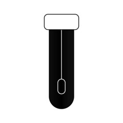 Medical laboratory analysis outline logo. Covid-19 PCR virus test vector line icon.