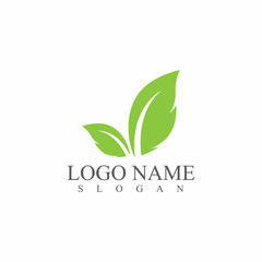 Leaf icon Vector Illustration design Logo template