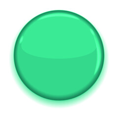 Blue web button isolated on a white background. 3d illustration