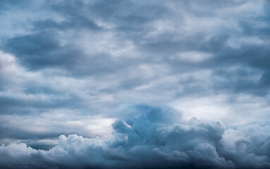 Obraz premium Beautiful Dark Epic Dramatic Sky Rain Clouds. Heaven Danger Scenic Stormy Weather.