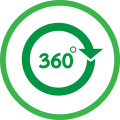 Simple 360 Degree icon sign design