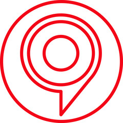 Obraz premium target bubble icon pin sign design