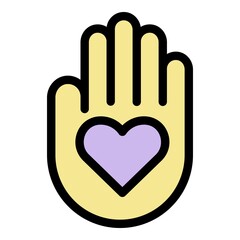 Obraz premium Keep love icon. Outline keep love vector icon color flat isolated