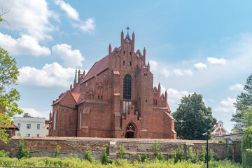 View on Saint Mateusz church in Starogard Gdanski in Poland.