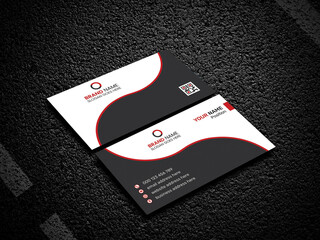 Double-sided creative business card vector design template. Business card for business and personal use. Vector illustration design. Horizontal layout, Print ready