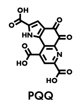Pyrroloquinoline quinone (PQQ) redox cofactor molecule. Skeletal formula.